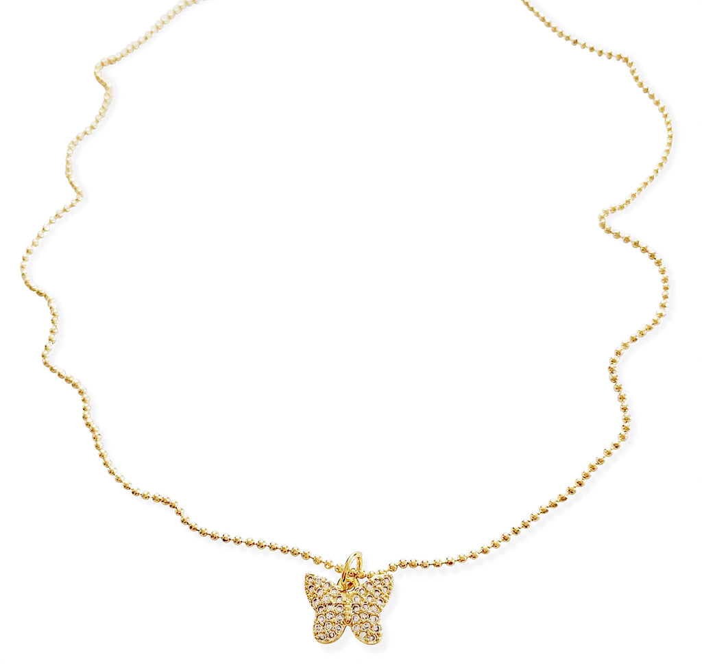 Pavé 90's Butterfly Necklace
