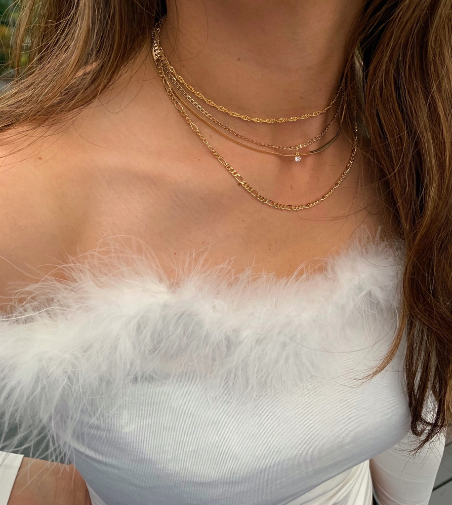 Simple Twist Chain - Gold