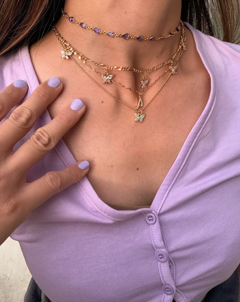 Pavé 90's Butterfly Necklace