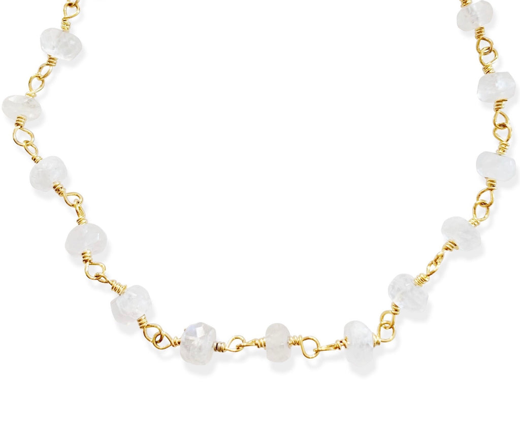 All Moonstone Anklet