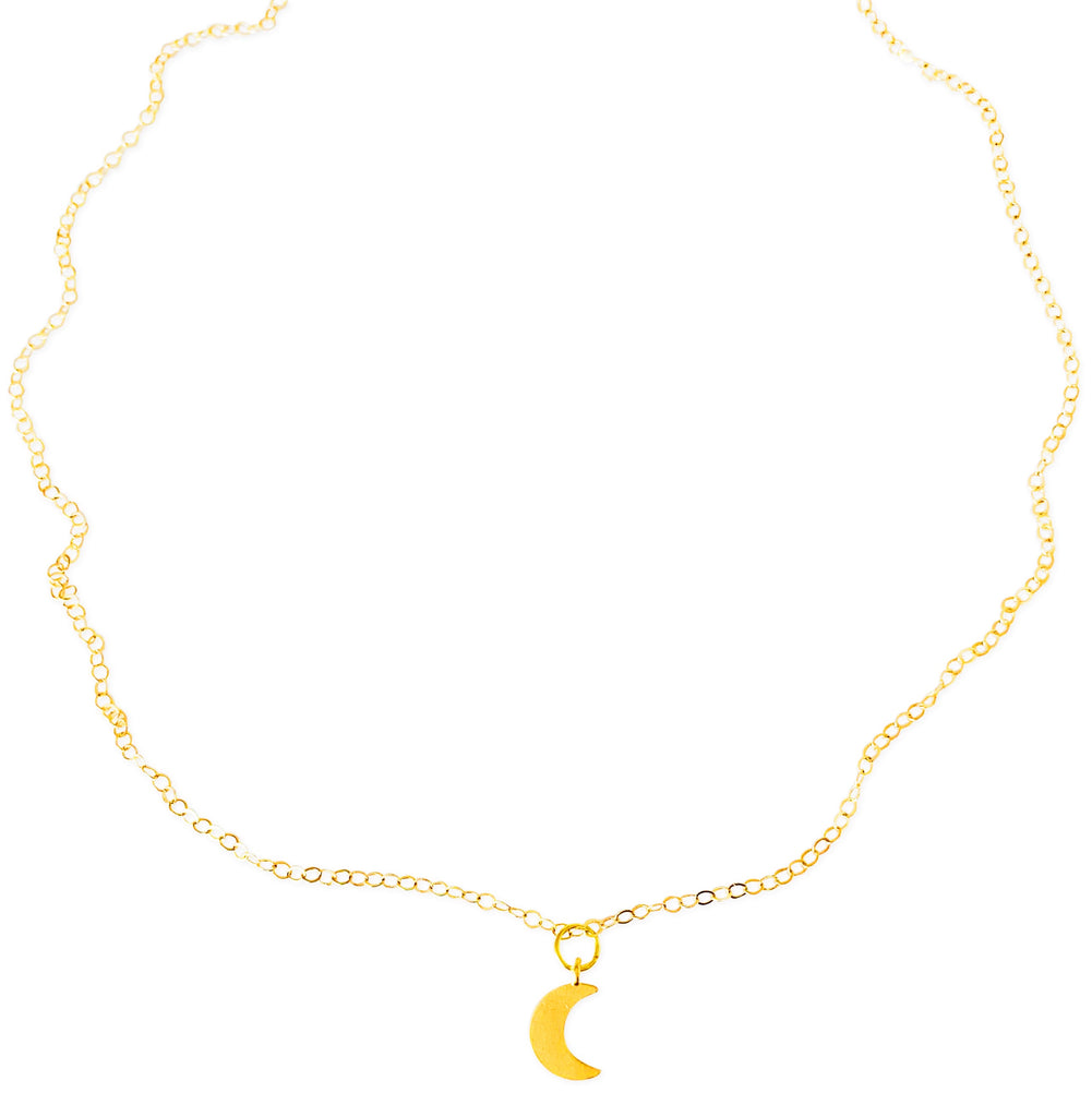 Simple Crescent Necklace - Gold